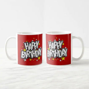 Happy Birthday Red Ceramic Mug