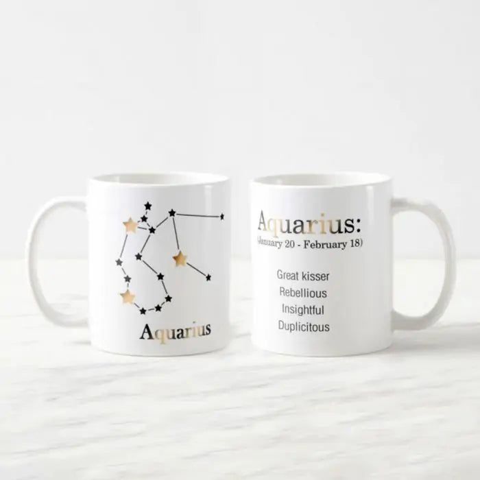 Zodiac Constellation Mug - Aquarius-5