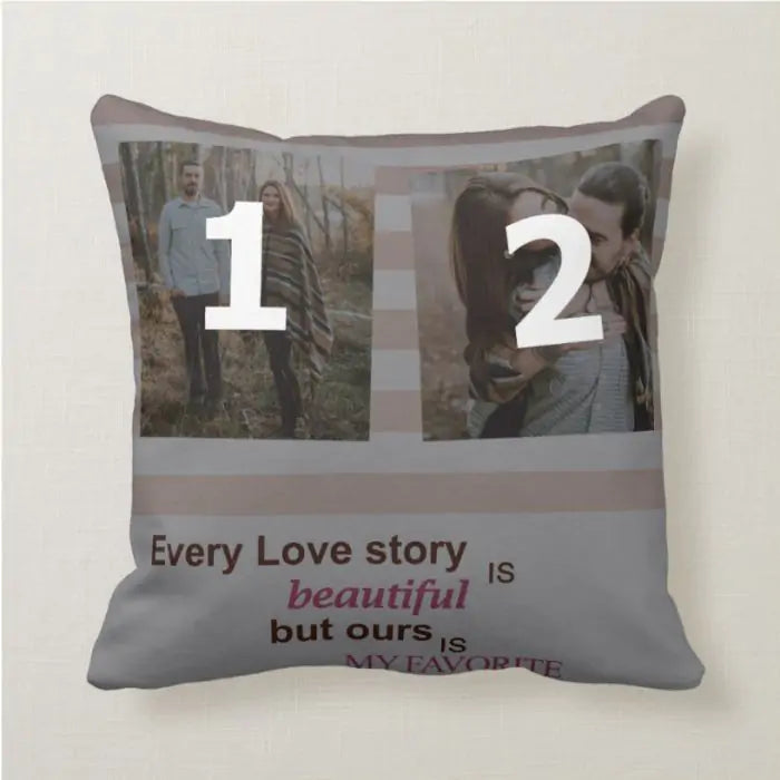 Personalised Love Story Cushion