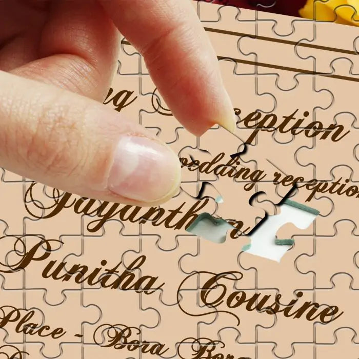 Personalised Wedding Theme Jigsaw Puzzle-2