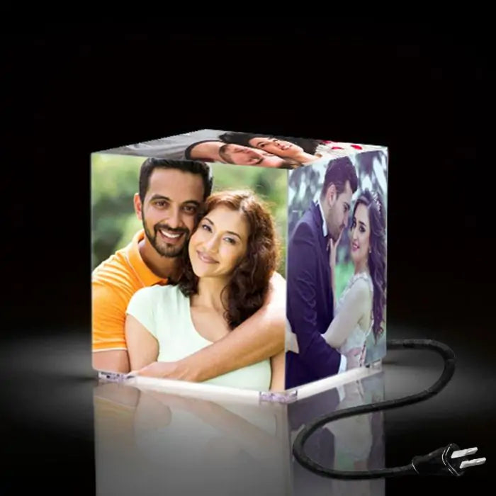 Personalised Cubelit Mini Photo Table Lamp