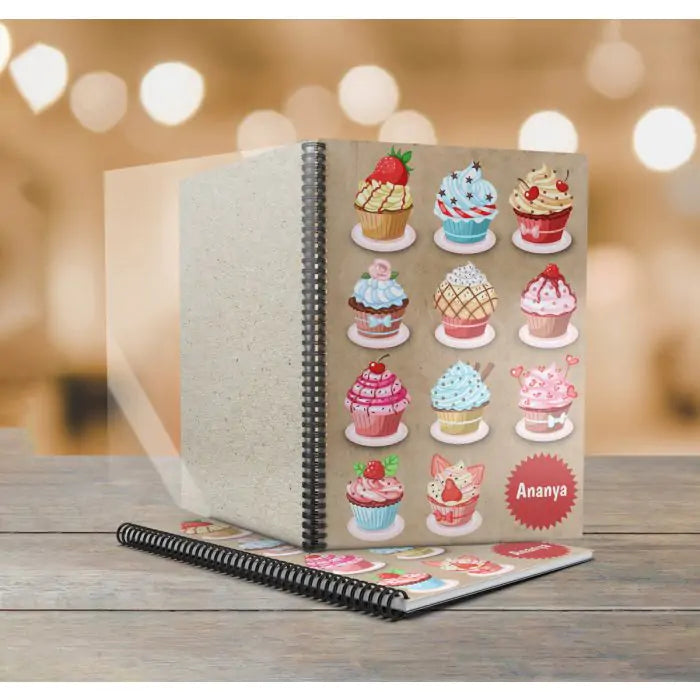 Cupcake Personalised Notebook