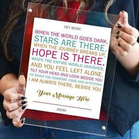 Personalised Message of Love & Hope Framed Poster