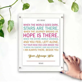 Personalised Message of Love & Hope Framed Poster