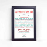 Personalised Friend's Love Framed Poster