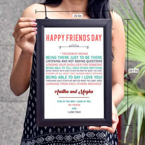 Personalised Friend's Love Framed Poster