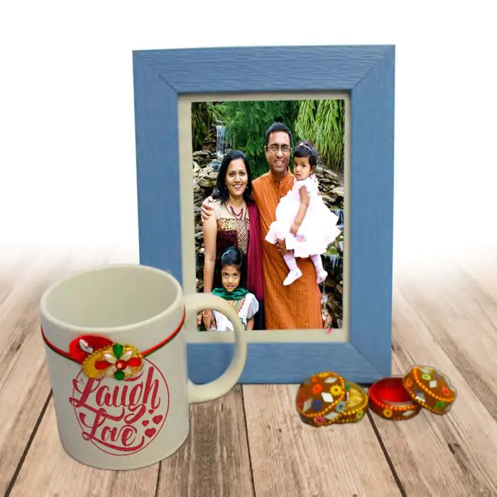 Photo Frame & Mug Rakhi Combo