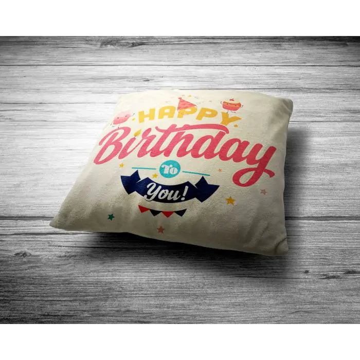 Birthday Wish Printed  Cushion