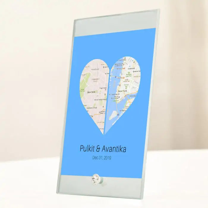 Personalised 2 States Glass Frame
