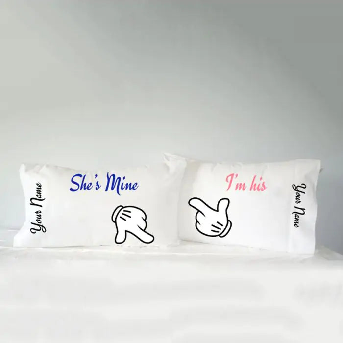 Personalised You Are Mine Pillow Covers - Set Of 2