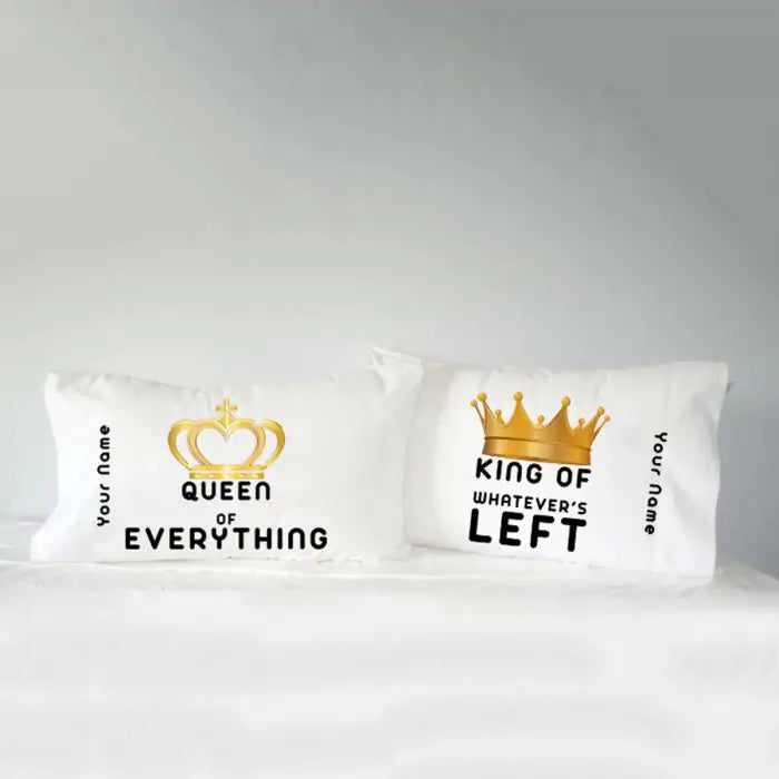 Personalised King & Queen's Pillow Covers - Set Of 2