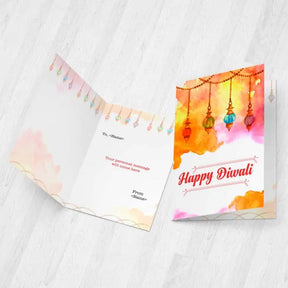 Personalised Beautiful Vibrant Diwali Greeting Card