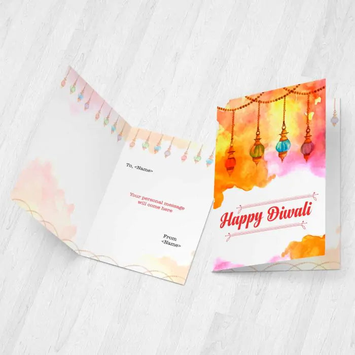 Personalised Beautiful Vibrant Diwali Greeting Card-3