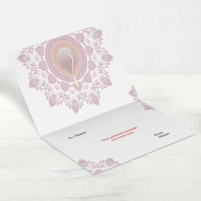 Personalised Wishing You A Prosperous Diwali Greeting Card
