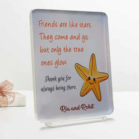 Personalised Friends Are Like Star Acrylic Plaque