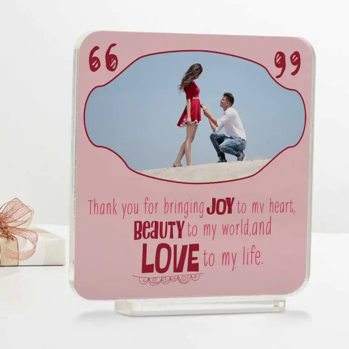 Personalised Love to My Life Acrylic Plaque