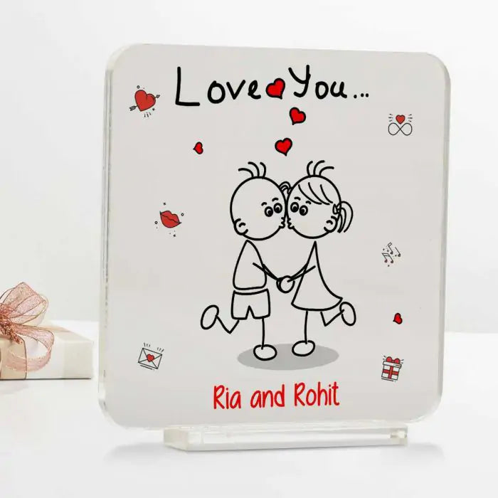 Personalised Love You Acrylic Plaque
