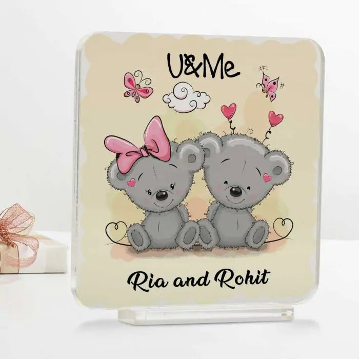 Personalised You & Me Forever In Love Acrylic Plaque