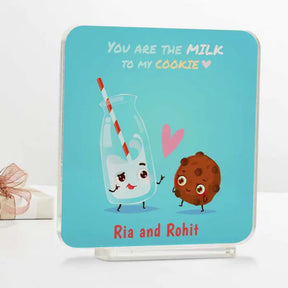 Personalised You Are The Milk to My Cookie Acrylic Plaque