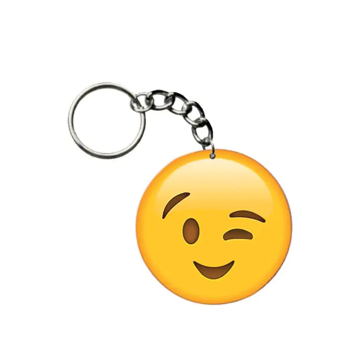 Winking Face Emoji Keychain-1