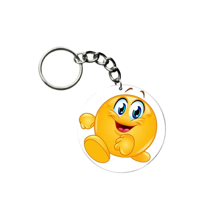 Happy Face Emoji Keychain-1
