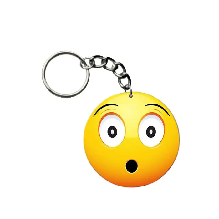 Astonished Face Emoji Keychain-1