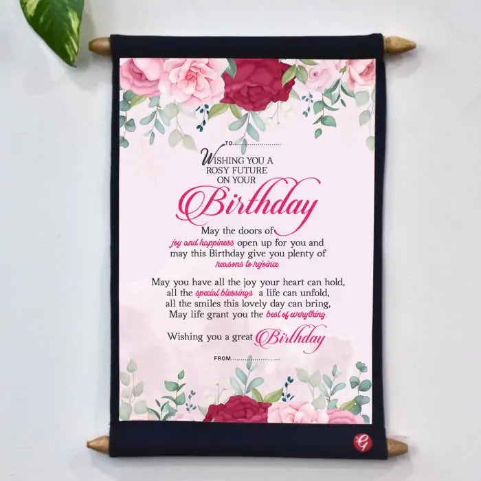 Personalised Gold Parchment Scroll – Unique Birthday Gift, Custom Text & Date
