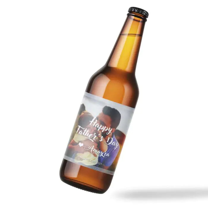 Set of 6 Personalised Father's Day Beer Label