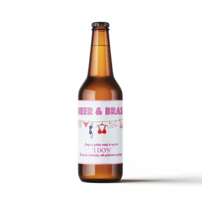 Set of 6 Personalised Beer & Bras Beer Label