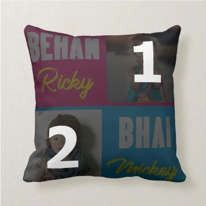 Bhai Bahen Personalised Cushion