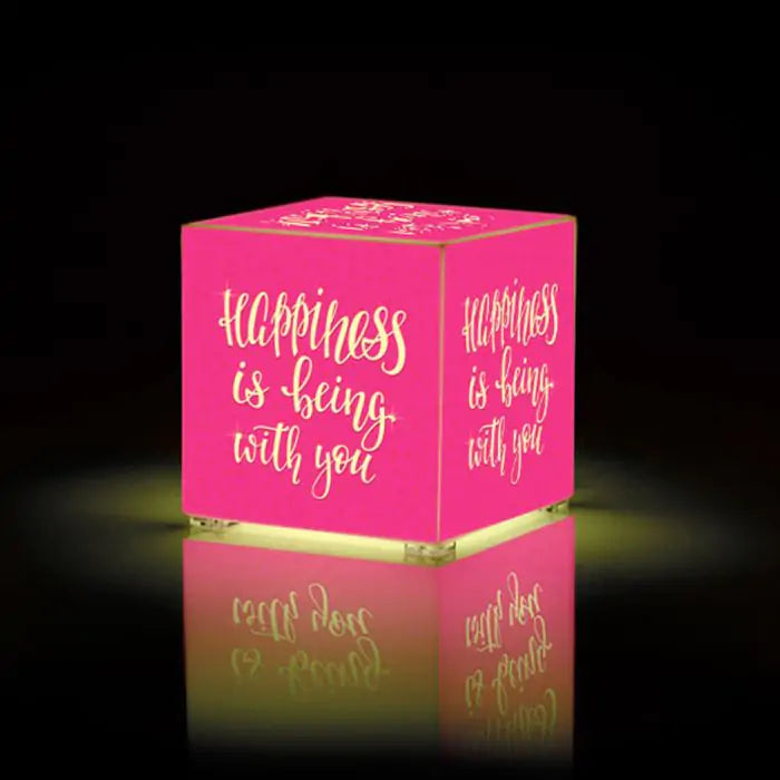 Happiness Is You Cubelit Mini Lamp