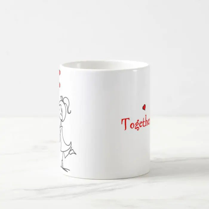 Together Forever Heart Shape Ceramic Mug