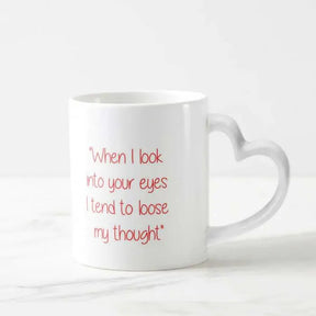 When I Look Heart Shape Ceramic Mug