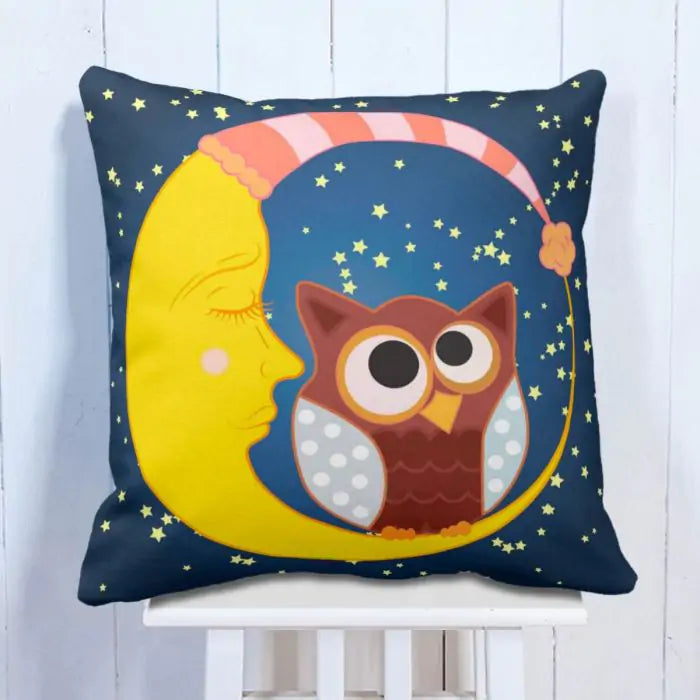 Moon and Owl  Cushion