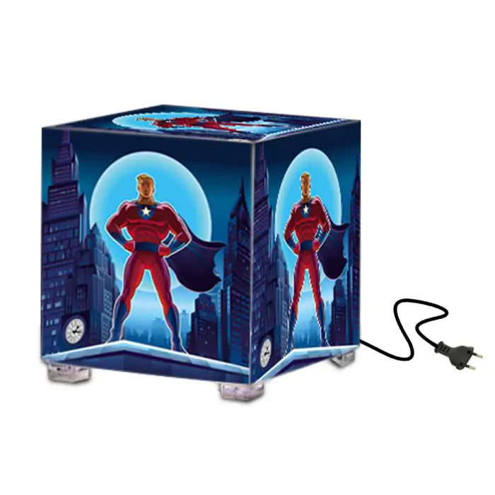 We Love Superhero Cube Lamp