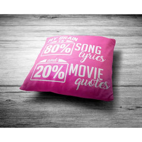 My Brain Is 80% Song Lyrics Cushion