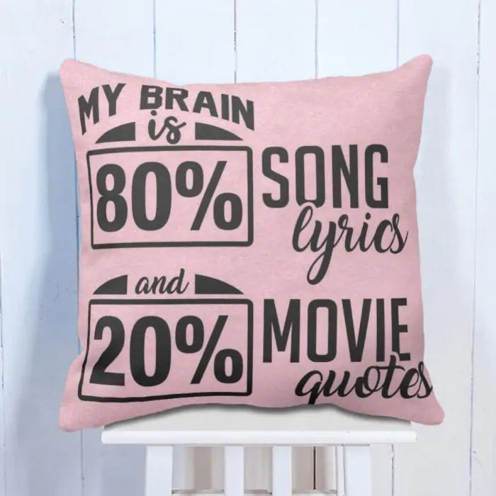 My Brain Is 80% Song Lyrics Cushion