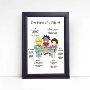 Parts Of A Friend A4 Poster Frame