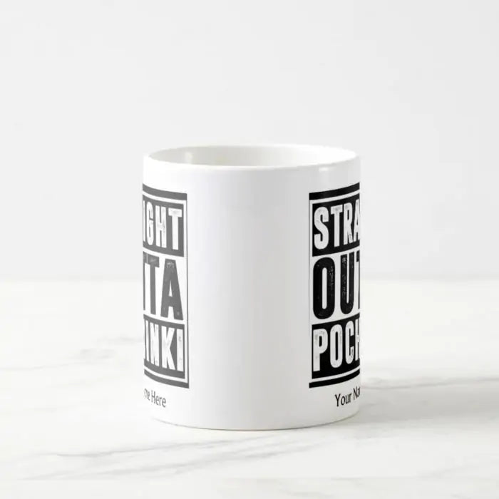 Personalised Straight - Outta - Pochinki Ceramic Mug-2