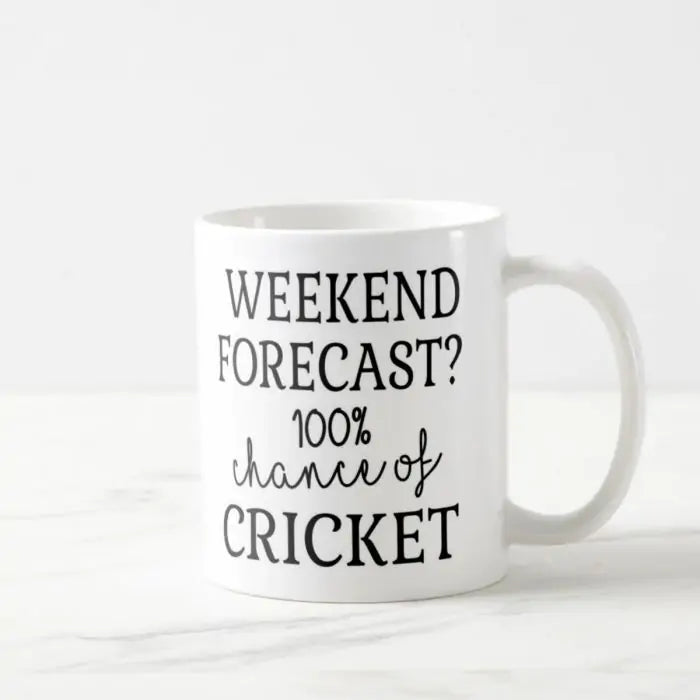 Weekend Forecast Cricket Coffee Mug