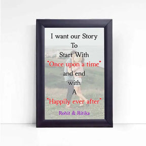 Personalised Happy Ever After Poster Frame