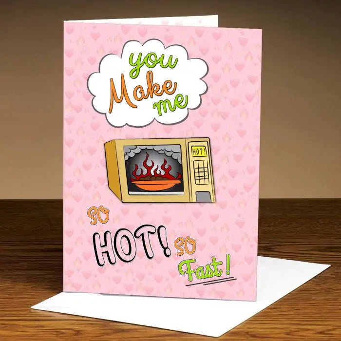 Personalised You Make Me Hot So Fast Card-1