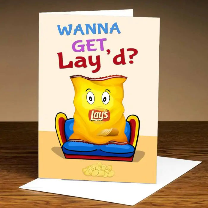 Personalised Wanna Get Lay'd Card