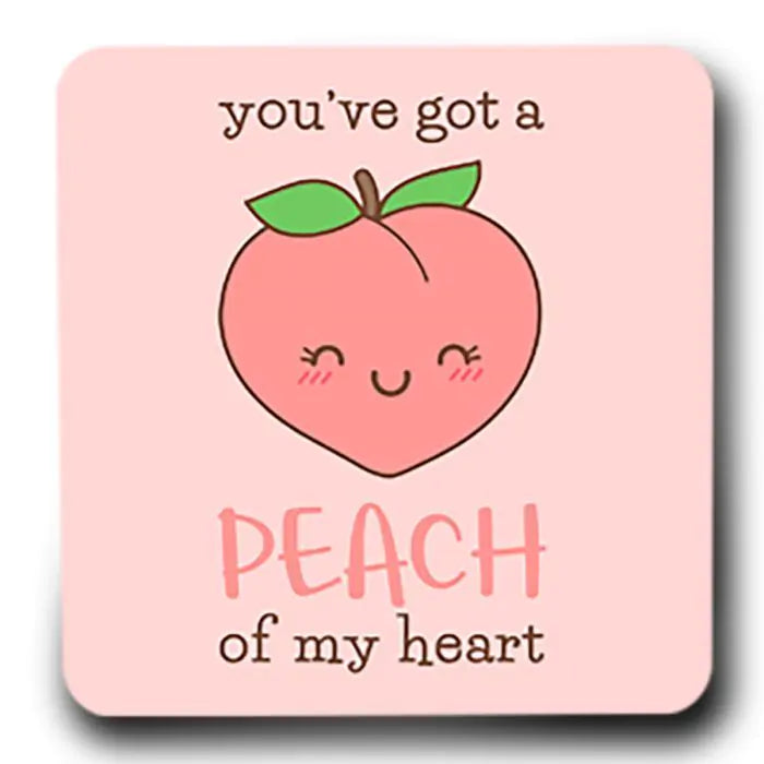 Peach Of My Heart Fridge  Magnet