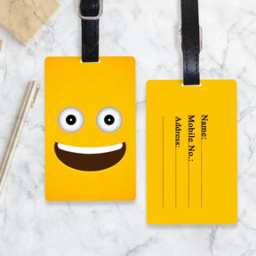 Personalised Smiley Emoji Luggage Tag