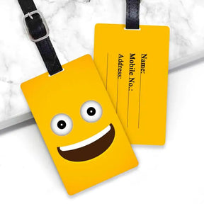 Personalised Smiley Emoji Luggage Tag