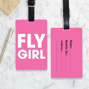 Personalised Fly Girl Luggage Tag