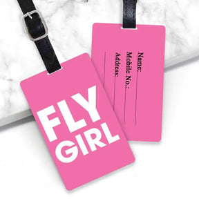 Personalised Fly Girl Luggage Tag