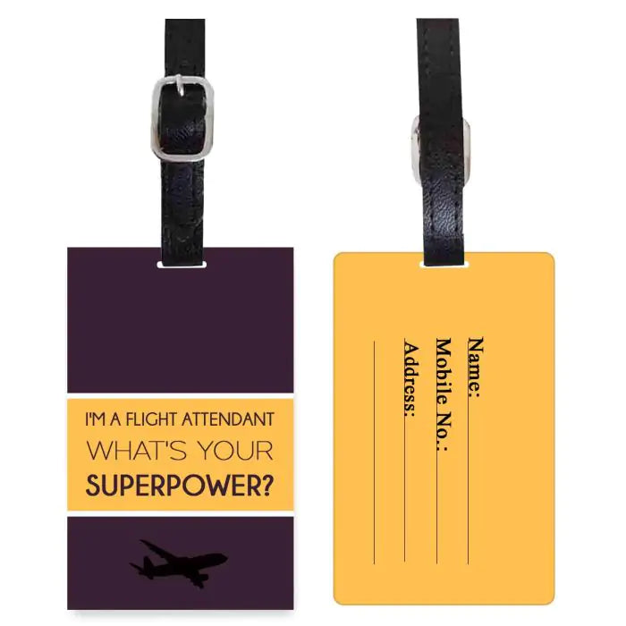 Personalised Fly Attendant Luggage Tag