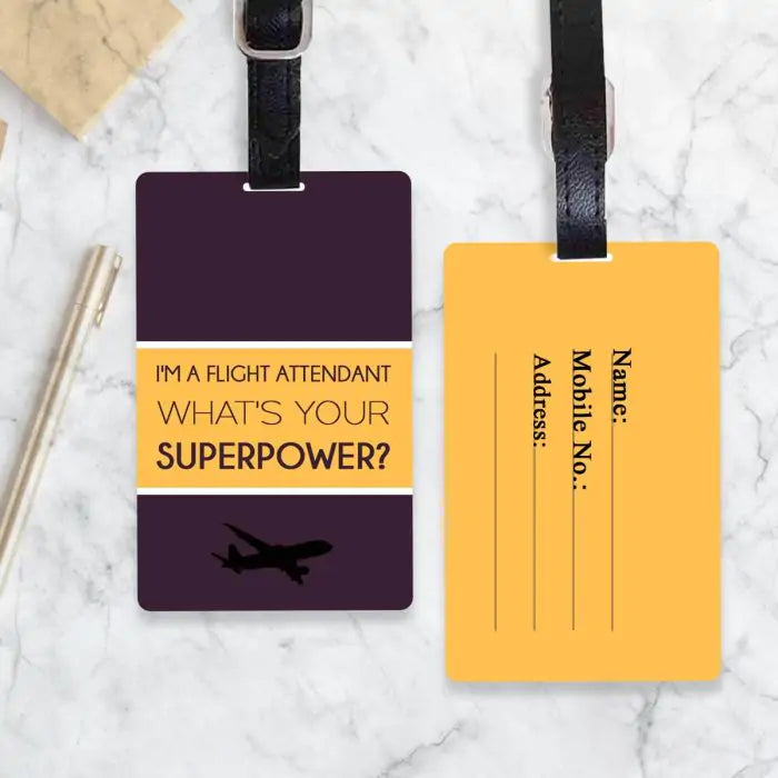 Personalised Fly Attendant Luggage Tag
